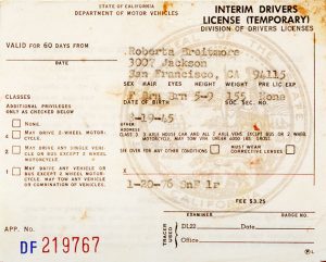 Roberta Brietmore - Roberta’s Interim Drivers License