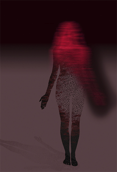 Water Woman, Red / Violet Shadow - 2004